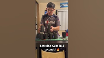 Stacking Cups in 5 seconds! 🔥 #shorts #challenge #speed #entertainment #sportstacking