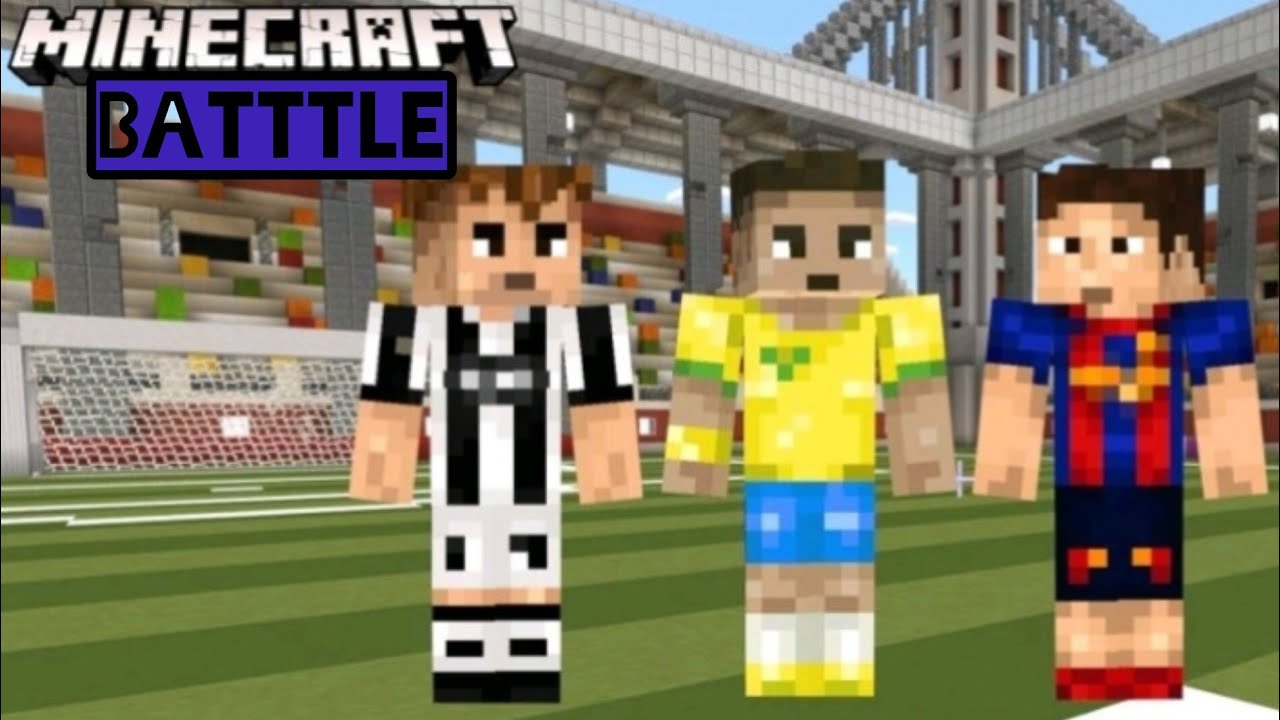 Minecraft CR battle Neymar vs Messi vs Ronaldo PART 1 - YouTube