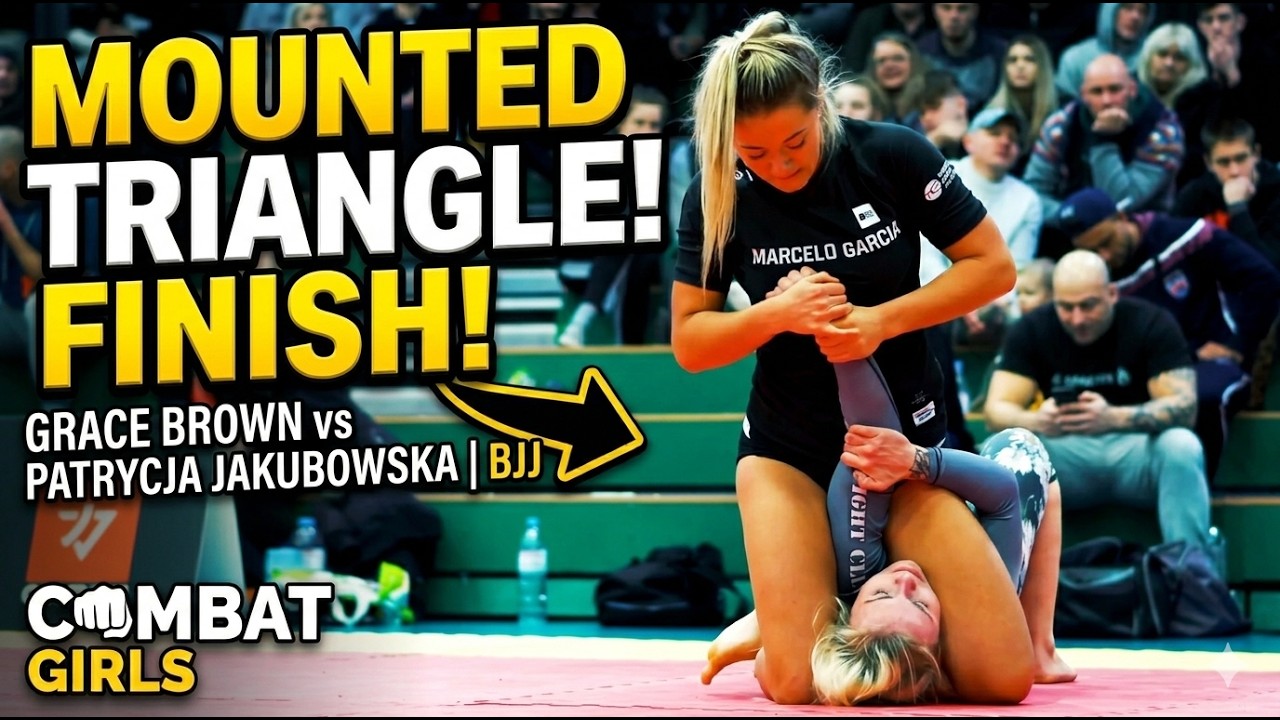 MOUNTED TRIANGLE CHOKE ARMBAR | Patrycja Jakubowska vs Grace Brown BJJ | Combat Girls