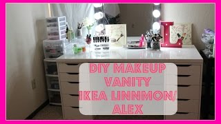 ikea makeup desk vanity alex linnmon drawers