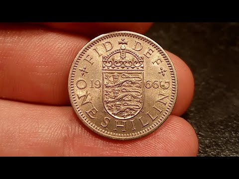 UK 1966 ONE SHILLING Coin VALUE - Queen Elizabeth II 1966 One Shilling Coin WORTH?