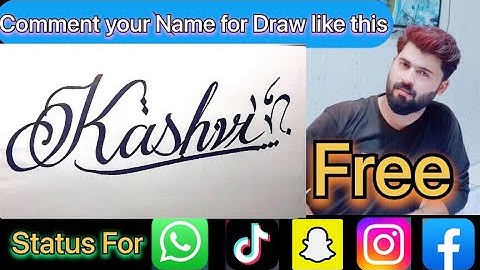 Kashvi Name Signature Calligraphy Status | How to Cursive write with cut Marker #kashvi @kashvi