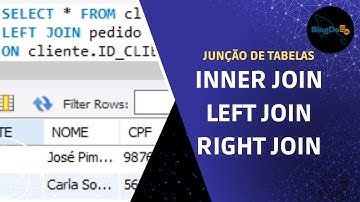 Junção de Tabelas com INNER JOIN LEFT JOIN E RIGHT JOIN