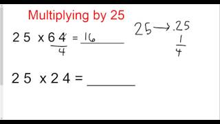 Multiplying by 25
