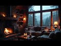 Quiet Shelter During Rainstorm with Soft Fireplace Sounds 987
