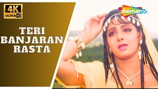 Teri Banjaran Rasta- 4K Video | Banjaran | Rishi Kapoor, Sridevi | Alka Yagnik | 90's Superhit Songs