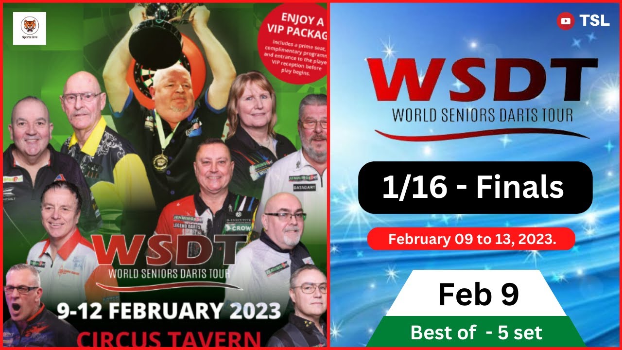 World Seniors Darts Championship 2023 Live Scores - 1/16 Finals (Day-01)
