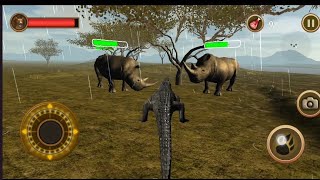 CROCO vs WARTHOG, HIPPO, ENEMY CROCO, RHINO, ELEPHANT & LIONS - CROCODILE CHASE screenshot 1