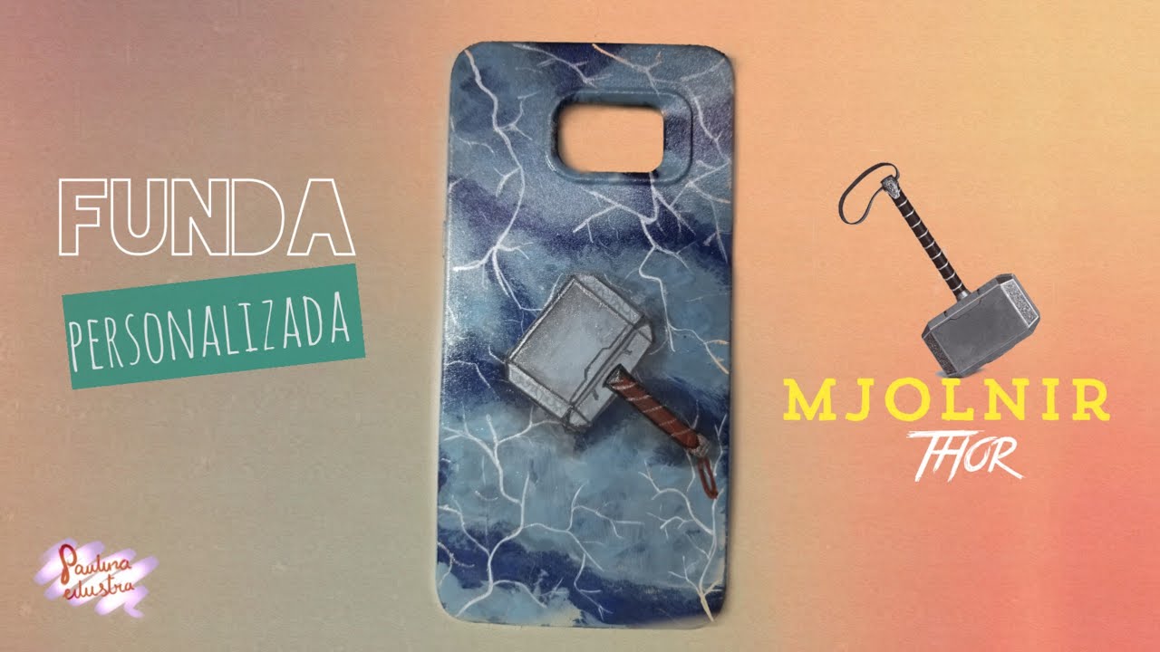 Pinto funda de celular/ painting phone case/Thor Mjolnir/ custom speed draw