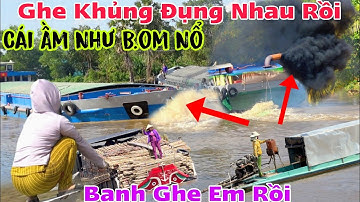 Ghe Khủng Đụng Nhau Chấn Động ngã ba kinh hoàng của nhiều ghe tàu ở Kiên Giang 