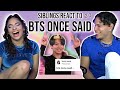 Siblings react to BTS once said... 👀💜😂 PART 2 | REACTION