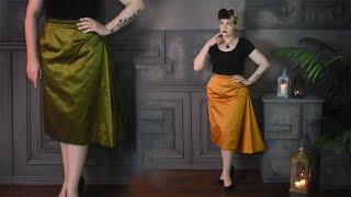 Side Swish Taffeta Skirt // Mandragora Suit Project Skirt