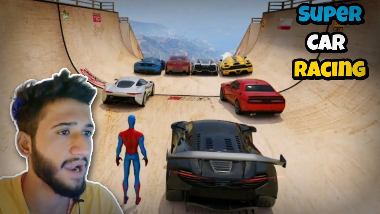 Spiderman Racing Spiderman Super Racing Car Mega Ramp Challenge Super Hero Harsh ...