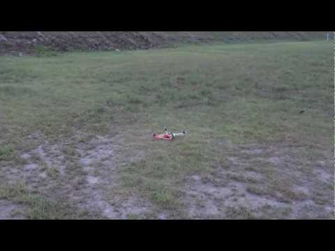 Quadコプター　宙返りの練習失敗