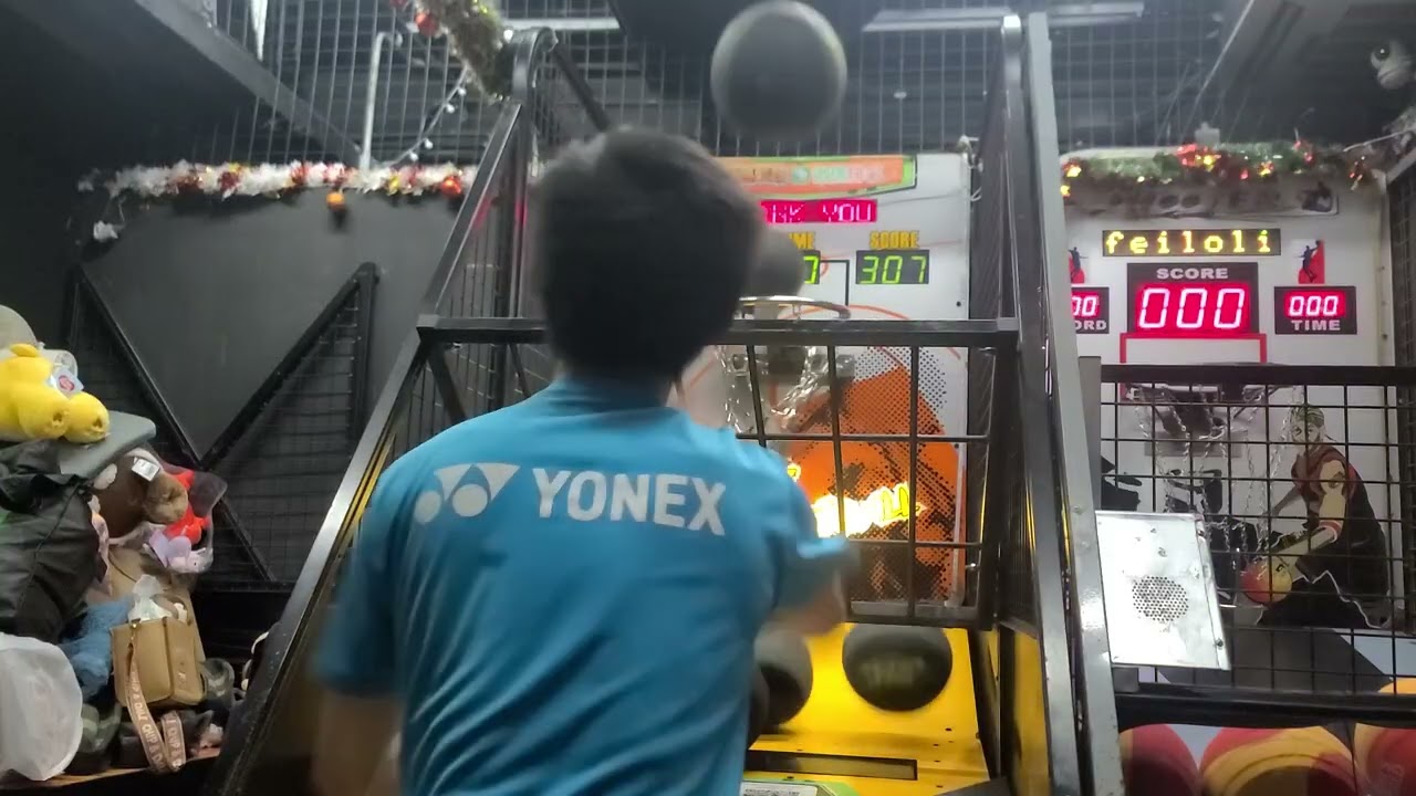 (750 mission failed😑😑) 19/1 Street Basketball arcade 7 balls 744 points | 街頭籃球機7顆黑球744分