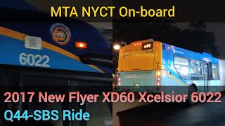 MTA NYCT On-board: 2017 NFI XD60 Xcelsior Articulated 6022 Q44-SBS Ride