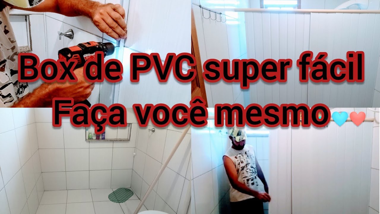 BOX DE PVC PARA BANHEIRO (super fácil e barato pra fazer)