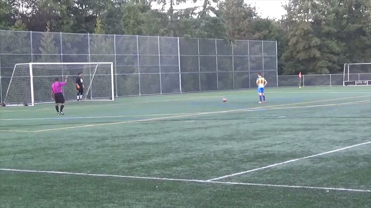 Footballer Anthany De Sousa Penalty Shot