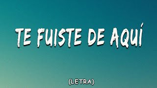 Reik |  Te Fuiste de Aquí | (Letra/Lyrics)