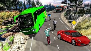 Bus simulator ultimate mobile game || bus driving in highway || tourist bus driving game screenshot 3