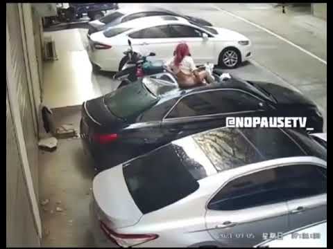 Moment Side Chic Jumps From 4th Floor After Wife Returns Home, Landed On Car Roof