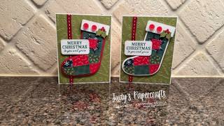 Cute stocking card with Stitched Season