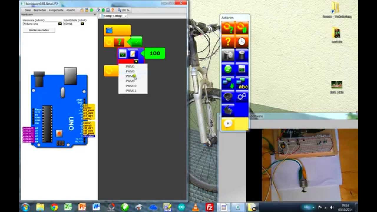 Minibloq DC Motor Tutorial arduino - YouTube