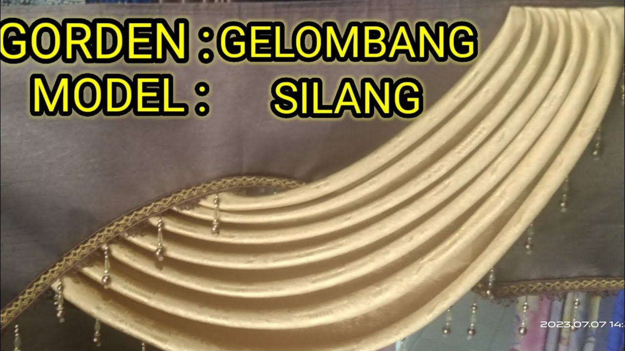pembuatan gorden gelombang silang||tutorial gorden#Silang