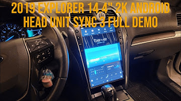 New 2011-2019 Ford Explorer AuCar 2K 14.4" Android Tesla Style Head SYNC Unit FULL Demo