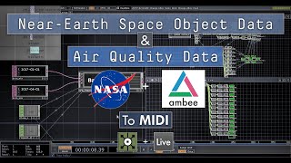 Transforming Realtime Air Quality and Asteroid Data into MIDI - TouchDesigner + Ableton Live