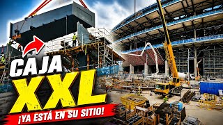 El Camp Nou recibe una CAJA XXL y más sorpresas.  Obras en el Camp Nou. 