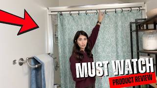 Amazer Shower Curtain Hooks Rings, 24 Pcs Black Shower Curtain Hooks
