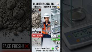 Cement Fineness Test in 1 Minute! ⏱️🧱 IS 4031 — 90 Micron Sieve — Max 10% Rule | Civiyug