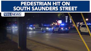Part of South Saunders Street shut down after pedestrian hit