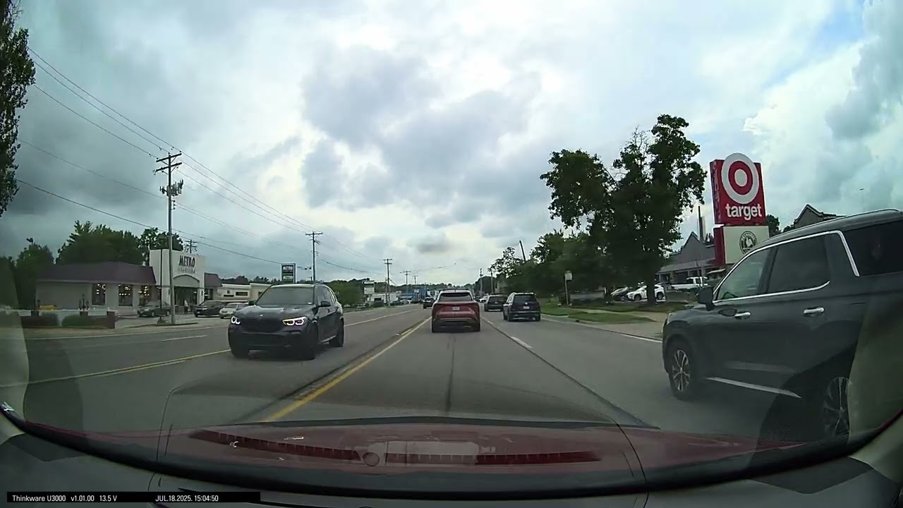 driver view Manchester Rd west on Friday afternoon from MO 141 to Clarkson in St. Louis, MO 7/18/25