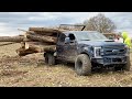 EXTREME LOGGING with the AnyLevel F350 (10TON HAUL)