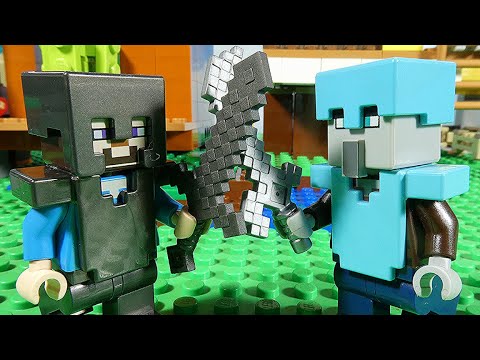Lego Minecraft Netherite Steve V S Illagers Minecraft Compilation Youtube