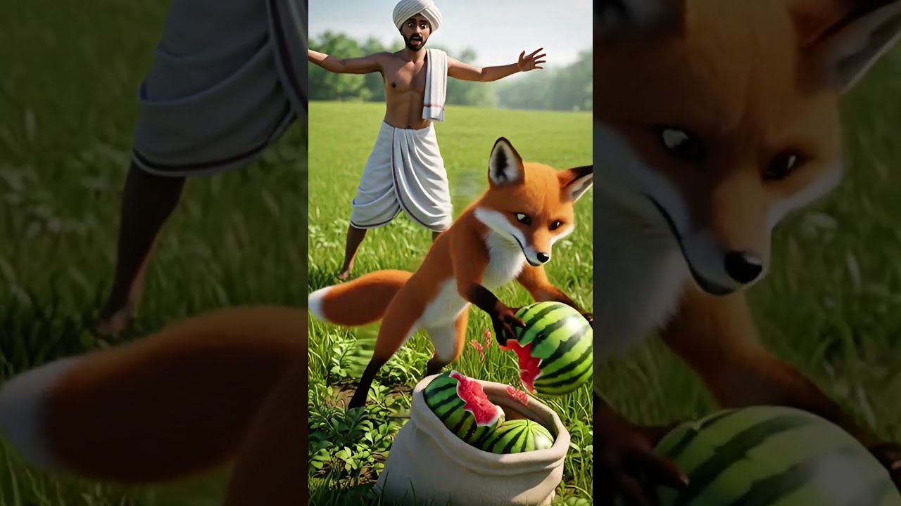 Farmer looked away.. Fox did this 😰🍉 