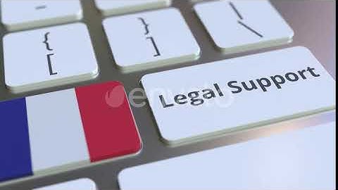 Legal Support Text and Flag of France on Computer Keyboard | Motion Graphics - Envato elements