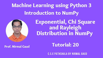 Introduction to NumPy (Tutorial 20): Exponential, Chi Square and Rayleigh Distribution in NumPy