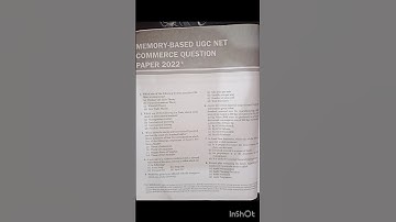 Previous year question UGC NET JRF Commerce 2022 #pyq #ugc  #net #jrf #nta #commerce #phd #entrance