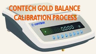 Contech Ctl Series 600G Gold Balance Calibration Process