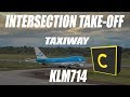 Intersection Take-off Charlie KLM714 Boeing 747-400