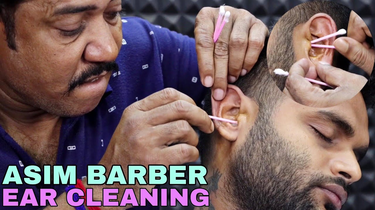 Ear Cleaning ASMR Massive Earwax Remove from Ear Neck Massage with