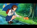 Under the Rain, I Found a Little Kitten | Studio Ghibli Style