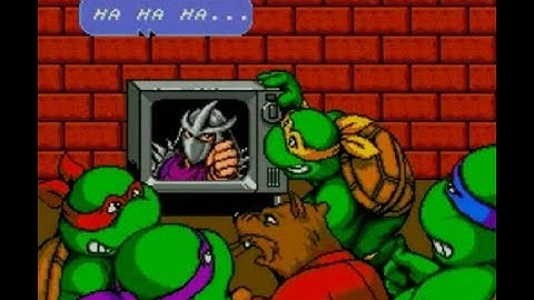 Teenage Mutant Ninja Turtles IV - Turtles in Time (SNES) Scene 1 Big Apple, 3 AM Walkthrough