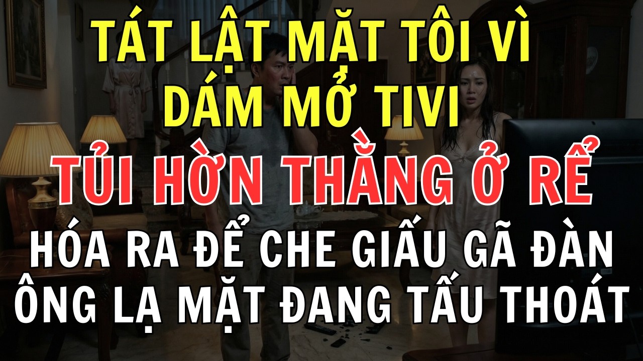 Tát Lật Mặt Tôi Vì Dám Mở Tivi – Tủi Hờn Thằng Ở Rể – Hóa Ra Để Che Giấu Gã Đàn | Truyện Đêm Khuya