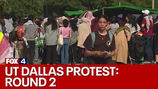 Hundreds gather for another protest at UT Dallas
