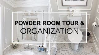 POWDER ROOM TOUR & ORGANIZATION: Tips for a light, bright and airy space by The Organization Station 10,899 views 3 years ago 3 minutes, 47 seconds