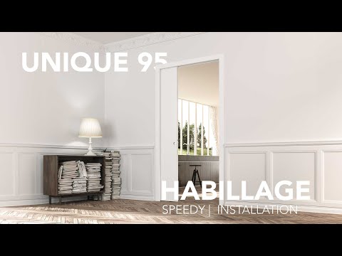 Kit d'habillage Speedy pour porte à galandage Unique 95 - blanc ECLISSE